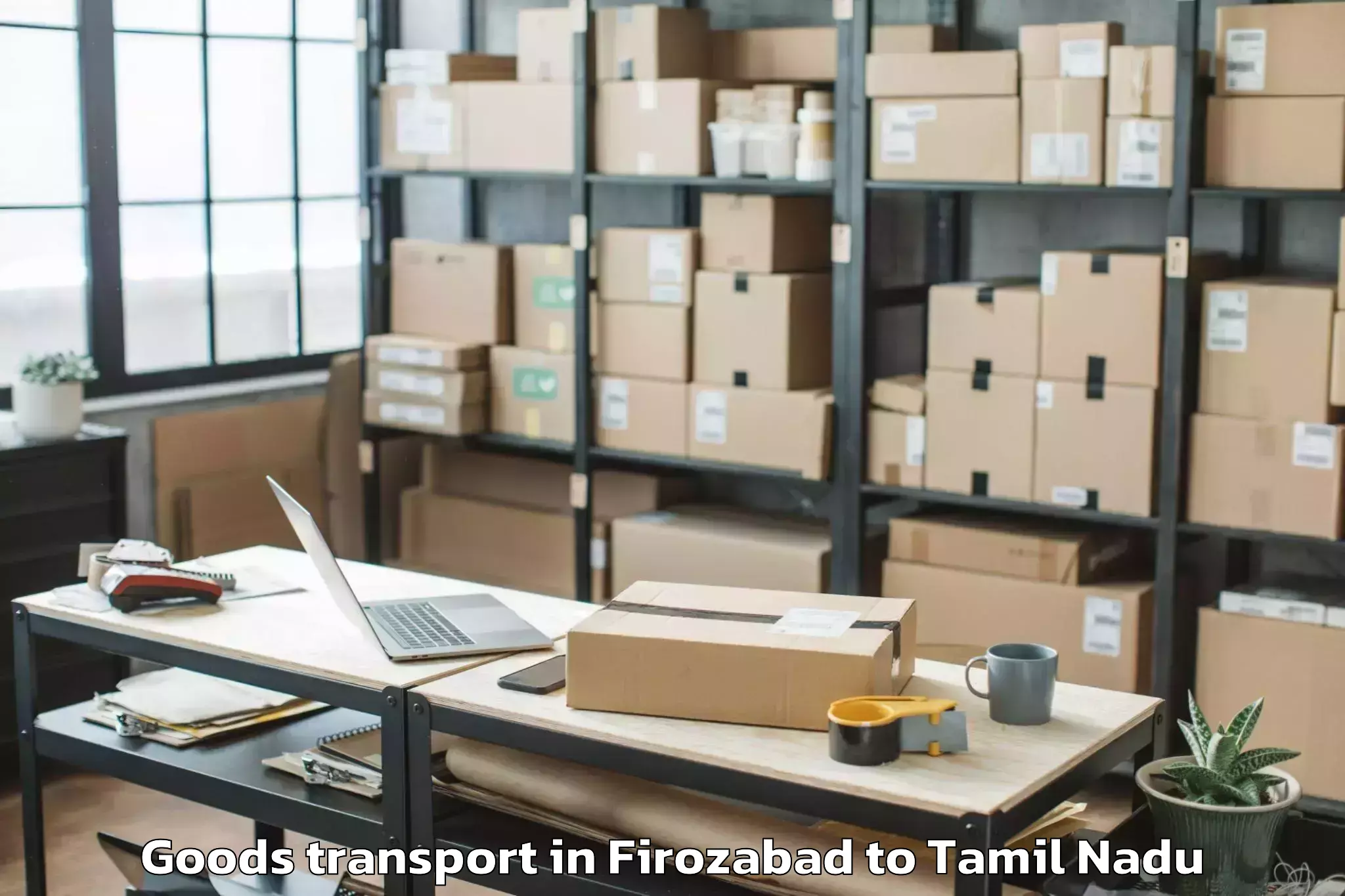 Trusted Firozabad to Madurai Kamaraj University Mad Goods Transport